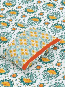 pure cotton block print jaipuri bedsheet fitted king size blooming garden